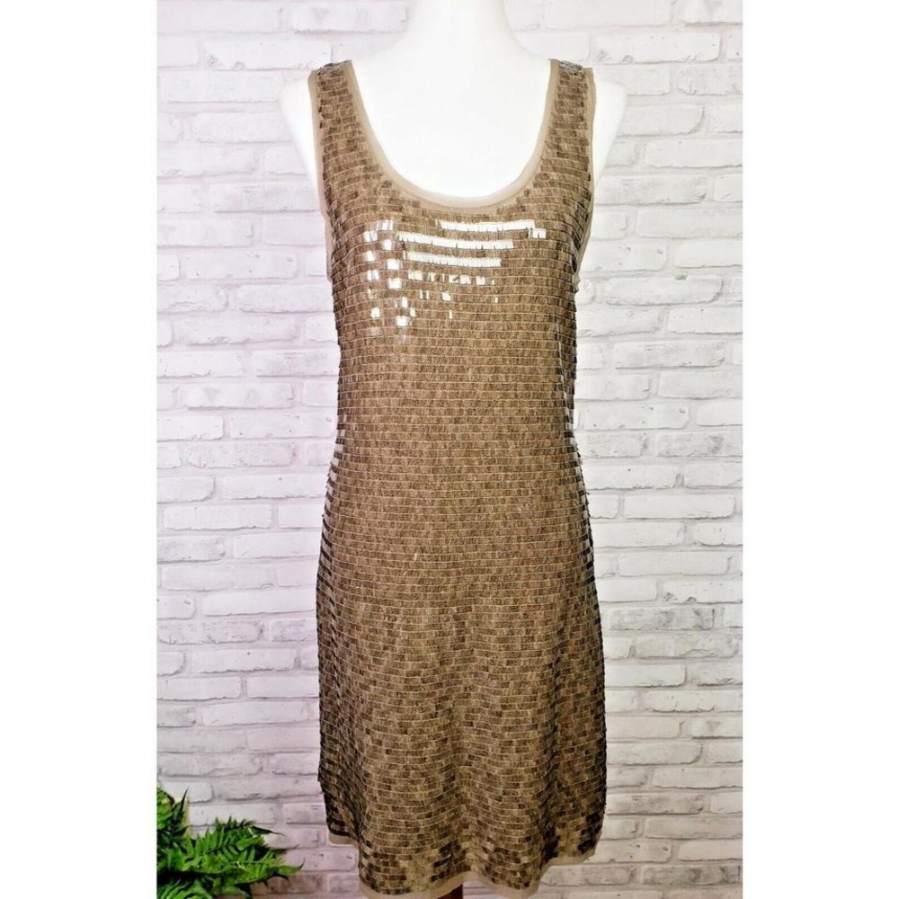Chelsea‎ and Violet womens sz M camouflage sequin tank cocktail dress bodycon